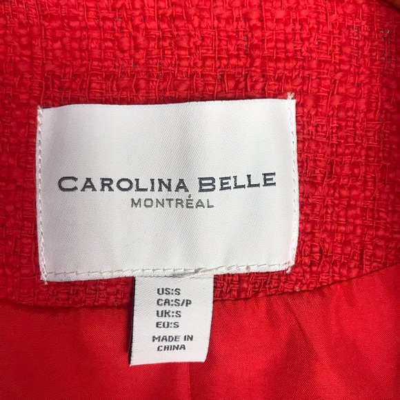 Carolina Belle Red Tweed Jacket Size Small - Picture 3 of 4